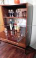 Credenza highboard vintage in stile scandinavo con vano bar, anni '50