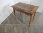 Tavolo rustico in legno di noce con cassetto, 1950                            