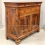 Credenza antica cappuccina Luigi Filippo in noce '800 con ante e cassetti