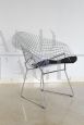 Sedia Diamond Chair con cuscino di Harry Bertoia per Knoll, anni '80