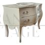 Mobile bagno toeletta in stile barocco con lavabo e cassetto