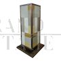 Colonne decorative in ottone e vetro