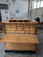 Secretaire Biedermeier dell'800 in radica di betulla                            