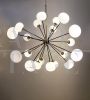 Grande lampadario vintage space age a sfere stile sputnik, anni '70                            