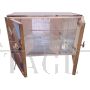 Credenza design in vetro e bamboo con motivi marini