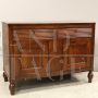 Antica credenza Carlo X in noce con cassetti scanalati, Italia '800                            