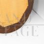 Specchio ovale in legno dorato italiano del XIX secolo