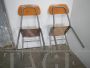 Coppia sedie da scuola vintage anni '70