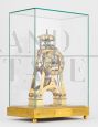 Orologio a pendolo Dent London in ottone con teca di vetro                            