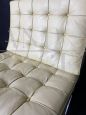 Poltrone Barcellona di Mies Van Der Rohe per Knoll in pelle beige