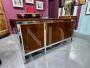 Scrivania in stile Ettore Sottsass in acciaio e palissandro