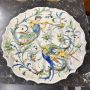 Piatto antico in maiolica di Angelo Minghetti, Bologna fine '800                            