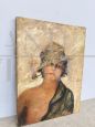 Scugnizzo napoletano - Antico dipinto olio su tela di fine '800                            