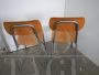 Coppia sedie da scuola vintage anni '70