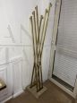 Appendiabiti Romeo Rega in ottone con base in marmo travertino                            