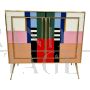 Credenza design a due ante in vetro colorato