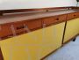 Credenza vintage in teak e tessuto, anni ’60