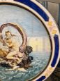 Raro piatto antico Ginori Jafet Torelli del 1870 in maiolica