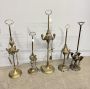 Set di 5 lucerne antiche in bronzo dorato                            
