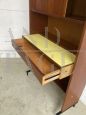 Libreria in teak con scrittoio, anni '60                            