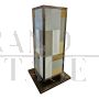 Colonne decorative in ottone e vetro