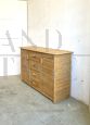 Credenza in midollino e giunco anni '70                            