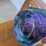 Vaso porta profumo di Flavio Poli in vetro di Murano sommerso blu e viola