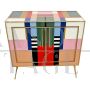 Credenza design a due ante in vetro colorato                            