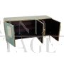 Credenza in vetro multicolore in stile vintage