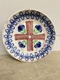 Piatto antico francese in maiolica con tulipani, XIX secolo