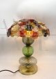 Lampada da tavolo design in vetro di Murano multicolore lavorato a mano                            
