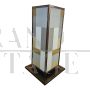 Colonne decorative in ottone e vetro