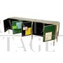 Credenza madia a 5 porte in vetro verde