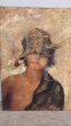 Ritratto di scugnizzo napoletano - Antico dipinto olio su tela di fine '800