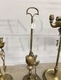 Set di 5 lucerne antiche in bronzo dorato