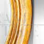 Specchio ovale in legno dorato italiano del XIX secolo                            