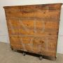 Credenza toscana rustica dell'800 in pittura verde salvia