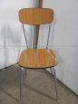 Set di 4 sedie in formica marrone, vintage anni '50