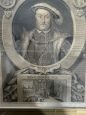 Incisione antica raffigurante Enrico VIII
