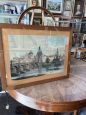 Antica oleografia di fine '800 con Ponte Carlo di Praga