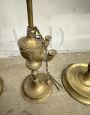 Set di 5 lucerne antiche in bronzo dorato
