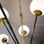 Grande lampadario vintage space age a sfere stile sputnik, anni '70