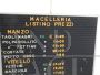  Insegna “Listino prezzi Macelleria”, 1960                           