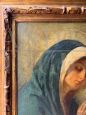 Dipinto olio su tela con soggetto religioso dei primi del Novecento