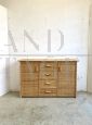Credenza in midollino e giunco anni '70                            