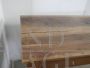Tavolo vintage in legno di noce con gambe curve, anni '50