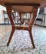 Sala da pranzo vintage italiana con tavolo con piano in vetro e 6 sedie, anni '50