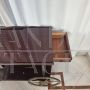 Carrello bar vintage in mogano con cassetti e piano estraibile