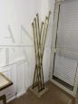 Appendiabiti Romeo Rega in ottone con base in marmo travertino                            