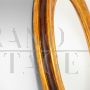 Specchio ovale in legno dorato italiano del XIX secolo
